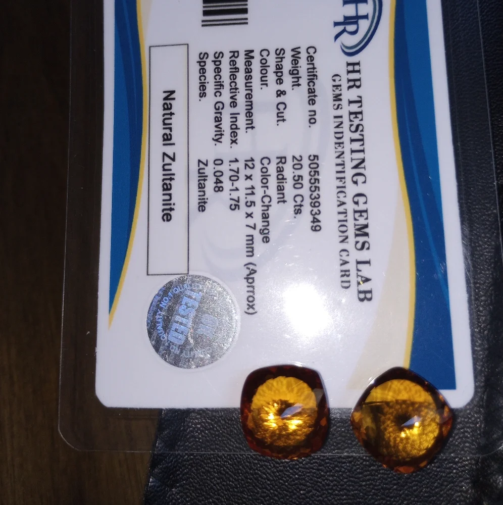 ZULTANITE - NATURAL MINED - 2 - LOOSE GEMSTONES: 20.5 CARATS - 10.25 CARATS Each - Picture 1 of 16